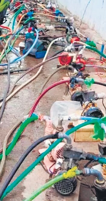  Selvi  died when she went to switch on a motor pump (above) that was illegally connected to electric linesdied when she went to switch on a motor pump (above) that was illegally connected to electric lines