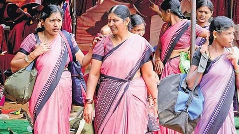 Anganwadi workers demand an increase in monthly wages to Rs 21,000, retirement benefits of Rs 5 lakh, and the clearance of pending honorarium dues