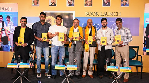 Former India cricketers R Ashwin, MS Dhoni and K Srikkanth attended PS Raman’s book launch event with music director Anirudh Ravichander