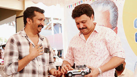 Muhammad Aneesh with Transport Minister Ganesh Kumar
