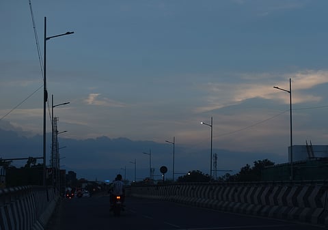Streetlights in one whole lane of the GN Mills Flyover on the Mettupalayam Road in the city have malfunctioned and are yet to be repaired.