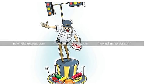 The district police officials have announced a traffic diversion to facilitate the construction work. 
