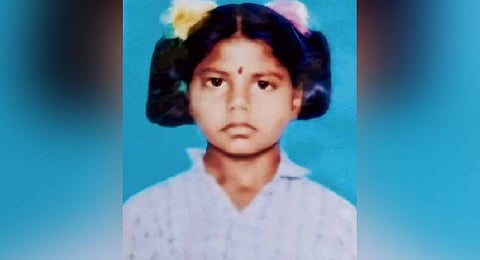 E Gayathri of Thirukunam Madura T Kosapalayam village, a Class 5 student of a government school, had joined her mother E Muthulakshmi in grazing goats