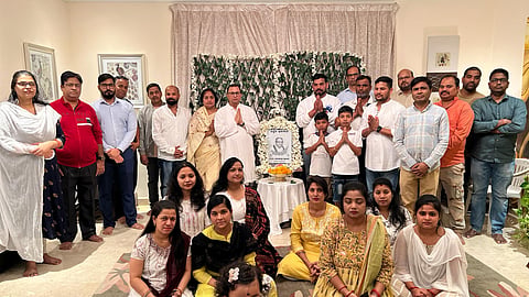 Members of Bahrain Odia Samaj at memorial meet for Dr Debendra Pradhan.