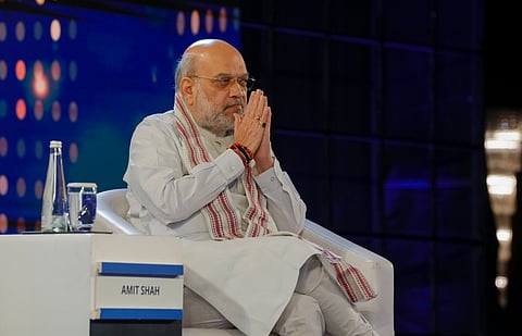 Union Home Minister Amit Shah at the Times Now Summit 2025, in New Delhi.