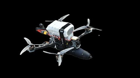 An armed First-Person View drone 
