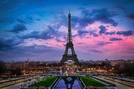 Beautiful spring evening view of the Eiffel Tower and skyline of Paris, France. Image used for representational purposes only.