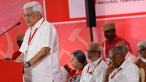 CPM polit bureau coordinator Prakash Karat inaugurating the 24th party meet.