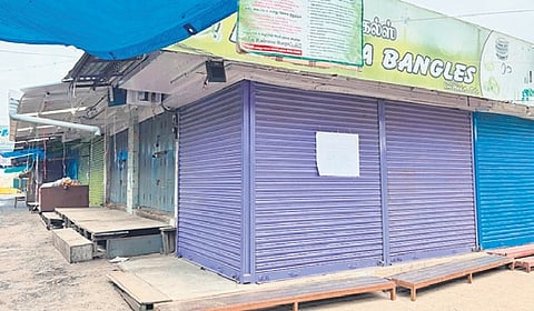 Shops shut in the Nilgiris on Wednesday protesting the restrictions 