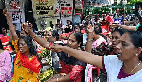 Kerala ASHA workers continue their protest, refusing to back down after yet another