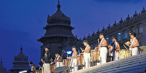 To the beat of drums and traditional music, the permanent illumination system at Vidhana Soudha was inaugurated on Sunday.