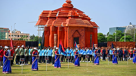 The 73rd All India Police Hockey Championship-2025 being inaugurated at the 7th Battalion Ground in Bhubaneswar on Monday.