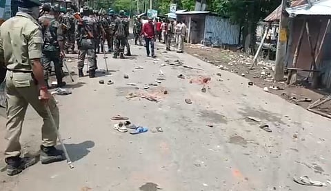 The police detained some protestors after the incident. When reports last came in, the situation was peaceful. 