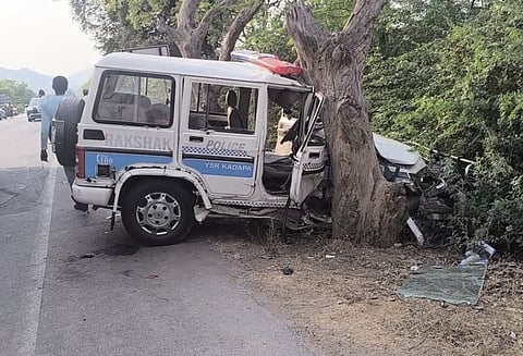 Three persons were killed in a road accident that happened near Nadimpalle village of Ontimitta mandal on Monday. 