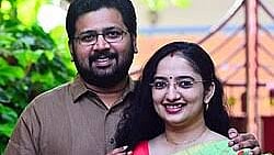  Congress leader and former MLA KS Sabarinadhan with his wife  IAS officer Divya S Iyer. 