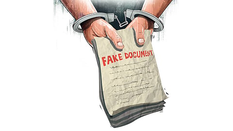 fake documents arrest 