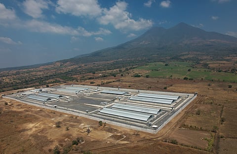 A mega-prison known as the Detention Center Against Terrorism (CECOT) stands in Tecoluca, El Salvador, March 5, 2023. 