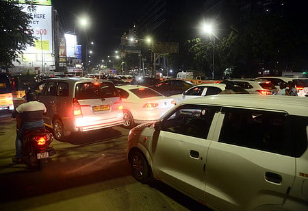 Traffic congestion in Chennai. 