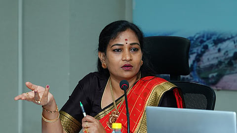 Andhra Pradesh Home and Disaster Management Minister Vangalapudi Anitha.
