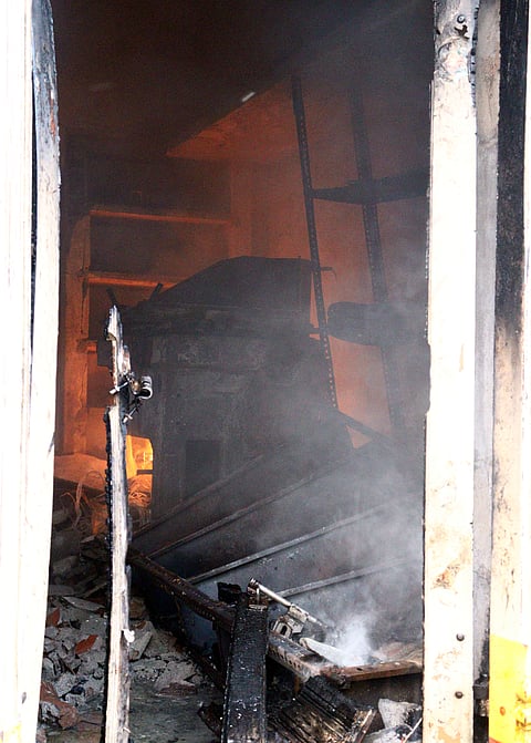 Some residents alerted the officials after smoke started billowing out of the building.