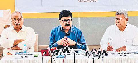An all-party round table meeting being held in Vijayawada on Thursday 