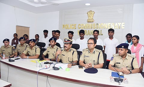 The CPI (Maoist) 14 members surrendered before the Multi Zone-1 Inspector General of Police (IGP) S Chandrashekhar Reddy in Warangal Police Commissionerate Headquarters on Thursday.