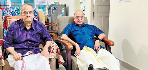 Kasturirangan (R) and his brother Ananthanarayanan