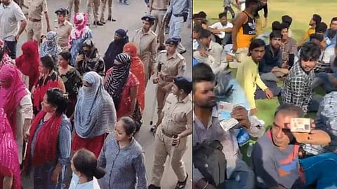 Detained Bangladeshi nationals.