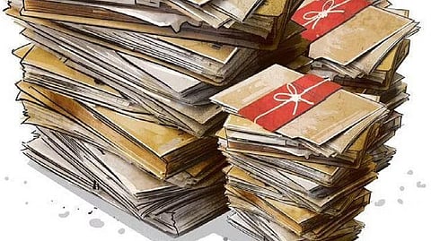 Red tape, official documents , files