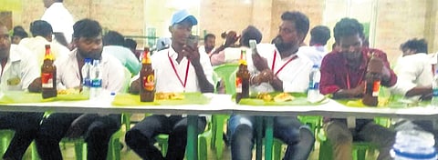 A video clip of the purported DMK meeting in which beer was served 