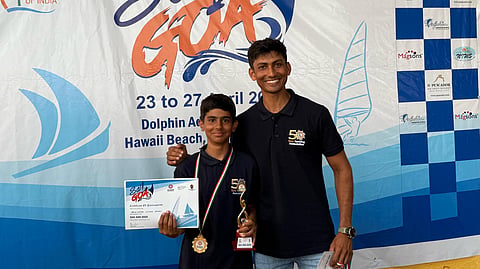 Coach Eabad Ali with Udaiveer Singh Johal 