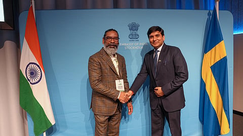 Chief Minister Hemant Soren during his trip to Sweden.