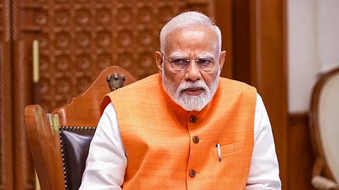 Prime Minister Narendra Modi chairs a meeting of the Cabinet Committee on Security.