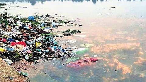 The trash booms collect an average of 25 tonnes of plastic per month from waterbodies in the capital city. 