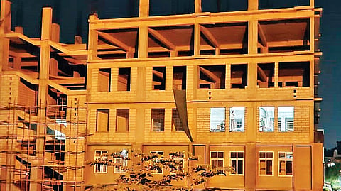 Power supply to a seven-storey building at Soundarya Layout was disconnected