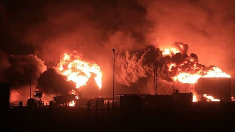 The United States and Israel launched at least six strikes Monday afternoon that hit Yemen's crucial Hodeida port. 