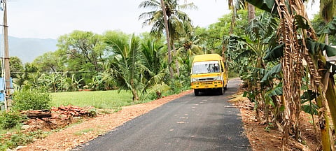 The forest department has upgraded a 2-kilometre road connecting Naganallur
and Adukampudukombai 