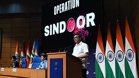 Foreign Secretary Vikram Misri addresses a press conference on India's Operation Sindoor in New Delhi on Wednesday, May 7, 2025.