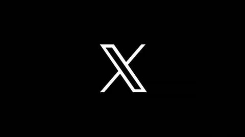 Logo of social media platform X, formerly known as Twitter.