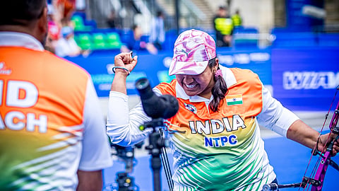 Madhura Dhamangaonkar celebrate her win on Saturday
