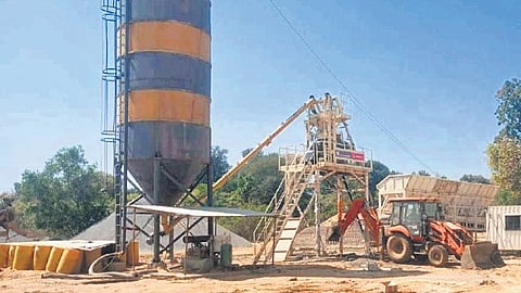 Construction work of a project underway on NIT-R campus.