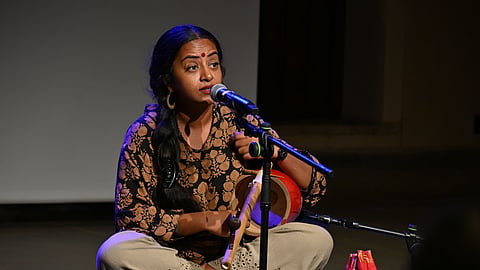 Musician and researcher Shilpa Mudbi performs at RBANM's founder's day celebrations