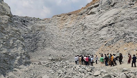A quarry in Tekal hobli of Malur taluk in Kolar district  