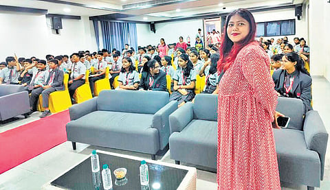 Swati at a counselling session