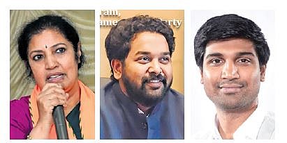 Purandeswari, GM Harish Balayogi and Lavu Sri Krishna Devarayalu