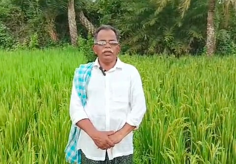 Beena Dhilli Rao is cultivating crops on his farm filled with organic farming. 