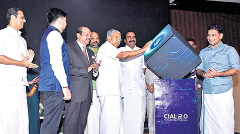 Chief Minister Pinarayi Vijayan launches CIAL 2.0 project at CIAL Trade and Convention Centre on Monday 
