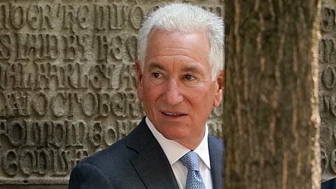 In this photo from July 20, 2022, Charles Kushner arrives for the funeral of Ivana Trump, in New York.