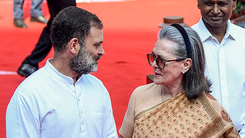 Congress leaders Sonia Gandhi and Rahul Gandhi.