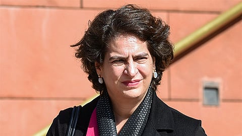 Congress General Secretary and Wayanad MP Priyanka Gandhi Vadra at the Parliament premises in New Delhi.